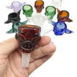 Skull Shaped Glass Bong Bowl 14mm 18mm