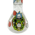 Rick and Morty Collection Uv Reactive Rick & Morty Dab Rig Beaker Bong