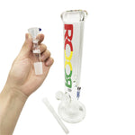 ROOR's 7mm Thick Glass Beaker Base Ice Bong Straight Cylinder Waterpipe