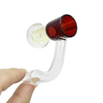 Yellow over Red Terp Slurper Set With Marble/Terp Pearls