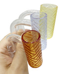 20mm Geometric Etched Quartz Banger Three Colors