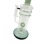 14.5" Straight Swiss Dual Donut Perc Bong Glass Water Pipe