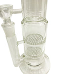 ROOR Double Honeycomb Glass Bong with 6-Arm Tree Perc
