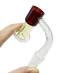 Yellow over Red Terp Slurper Set With Marble/Terp Pearls