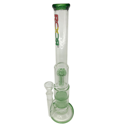 ROOR Double Honeycomb Glass Bong with 6-Arm Tree Perc