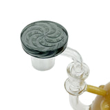 Glass Coin Spinner Channel Carb Cap