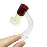 Yellow over Red Terp Slurper Set With Marble/Terp Pearls