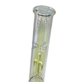 Luminous Colored Straight Tube Bong With Ice Catcher