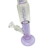 Double Chamber Glass Bongs with Coil Percolator
