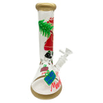 UV Reactive Beaker Bong Luminous Santa Claus