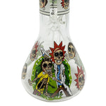 Rick and Morty Collection Uv Reactive Rick & Morty Dab Rig Beaker Bong
