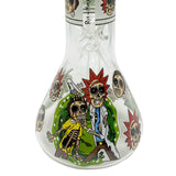 Rick and Morty Collection Uv Reactive Rick & Morty Dab Rig Beaker Bong