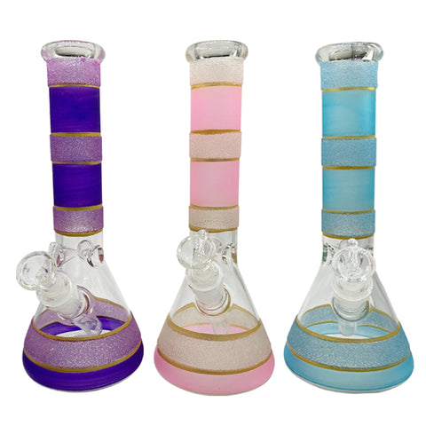 10.5 Color Particles Beaker Bong With Ice Catcher