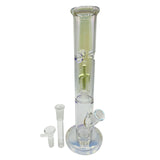 Luminous Colored Straight Tube Bong With Ice Catcher