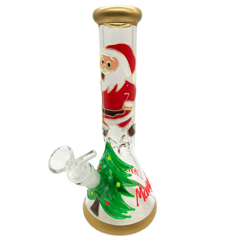 UV Reactive Beaker Bong Luminous Santa Claus