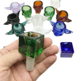 Thick Heavy Square Glass Bong Bowl Multi Colors 14mm 18mm Bong Sildes