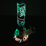 UV Reactive Beaker Bong Luminous Santa Claus