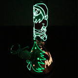 UV Reactive Beaker Bong Luminous Santa Claus