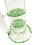 ROOR Double Honeycomb Glass Bong with 6-Arm Tree Perc